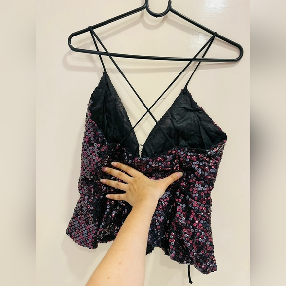 Sequins peplum top - Picture 8 of 14